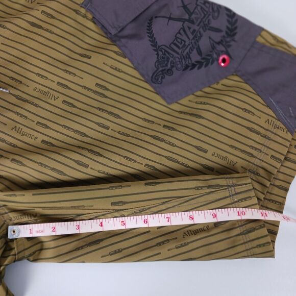 Allyance Men's Shorts Size 38 Cargo Pocket Olive Gray - Picture 11 of 14